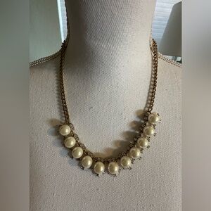 J. Crew Faux Pearl & Rhinestone Necklace